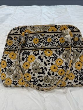 Vera Bradley Yellow Floral Quilted Tote